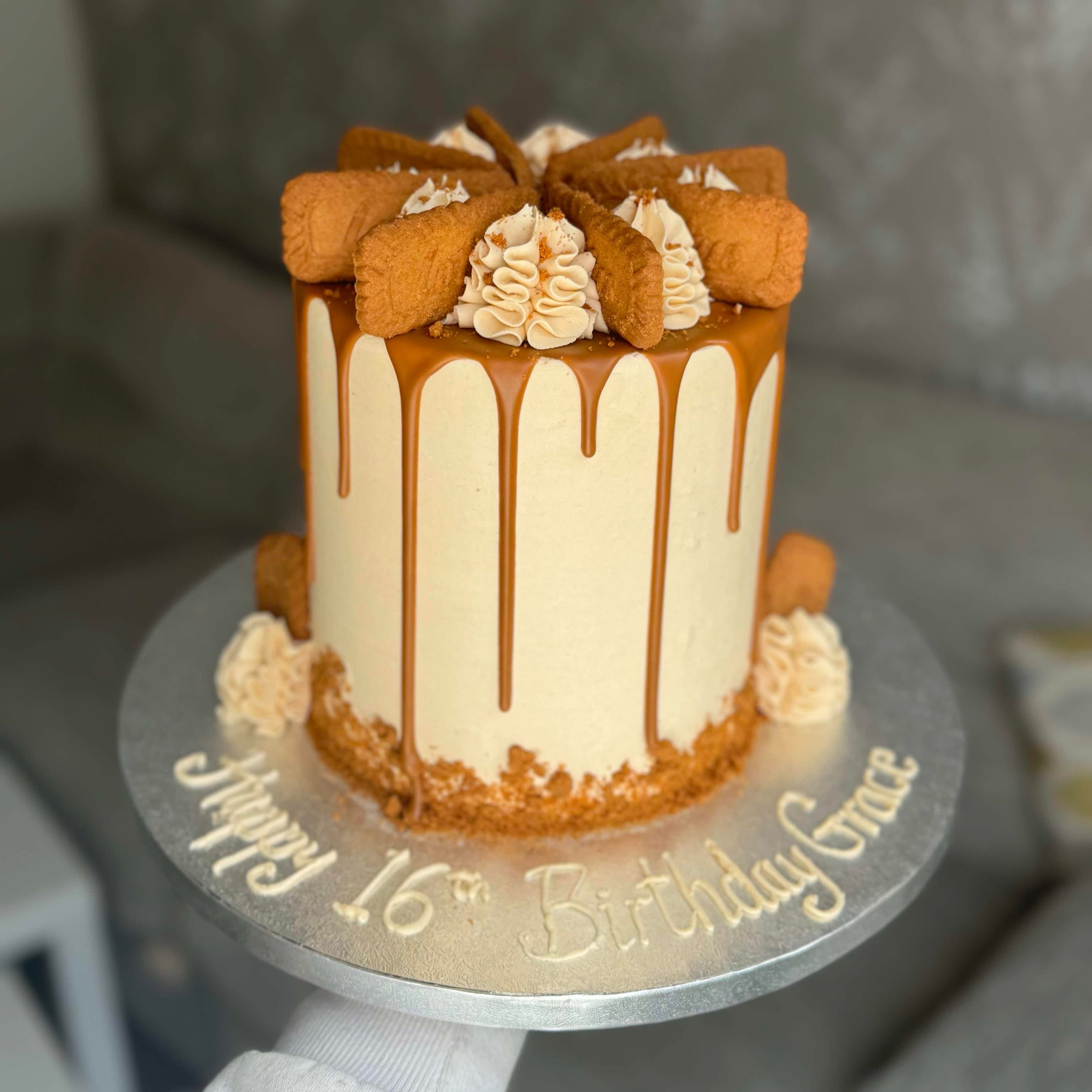 Biscoff celebration cake